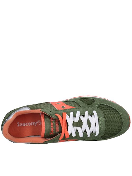 Sneakers modello SHADOW ORIGINAL in camoscio e tessuto SAUCONY | SHADOW ORIGINAL UVERDE-ARANCIO-ARGENTO